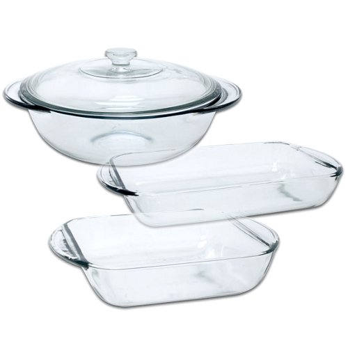 Anchor Hocking Fire King 4 Piece Bake Ware Set (Glass)