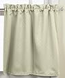 Lorraine Home Fashions Facets Room Darkening Blackout Tier Curtain Pair, 55 by 24-Inch, Green