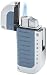 Colibri Profusion Blue Sand Satin Silver Locking Cap Butane Lighter QTR388004