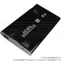 FreeLogix - SATA 2.5" USB 2.0 External Hard Drive Disk Case Enclosure - Black (Free travel case included)