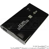FreeLogix - SATA 2.5  USB 2.0 External Hard Drive Disk Case Enclosure - Black (Free travel case included)