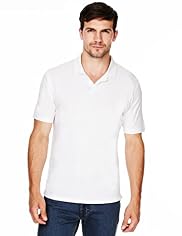 Cotton Rich Polo Shirt with Linen