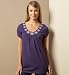 Info/Buy Pure Cotton Short Sleeve Embroidered Circles Top