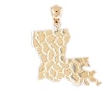 CleverSilver's 14K Gold Pendant Off the Map 2.5 - Gram(s)