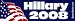 Hillary Clinton 2008 - Presidential Election Bumper Stickers (Medium 10x2.8 in.)