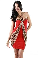 Sexy Halter Leopard Print  Dress