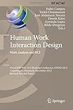 Human work interaction design : work analysis and HCI ; Third IFIP 13.6 working conference, HWID 2012, Copenhagen, Denmark, December 5-6, 2012, revised selected papers
