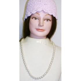 One Strand Faux Ivory Pearls Medium Chain on Silver Necklace Earrings for Women and Teens Offered...