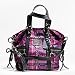 Coach Limited Edition Plaid Tartan Spotlight Bag Purse Tote 14371 Pink Multi