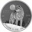 Silver Wolf Canada 2006 Coin.