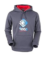 Izas Sudadera con Capucha Astazu (Gris Oscuro / Rojo)