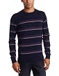 Ben Sherman Men's Cotton Stripe Crew Neck Sweater