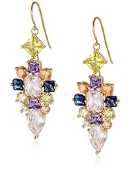 nOir Long Cubic Zirconia Drop Earrings