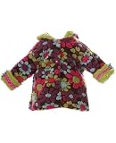Corky & Company Nana's Favorites Berry Nana Daisy Hooded Swing Coat w/ Green Trim 0m/3m