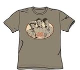 Andy Griffith - 3 Funny Guys - Adult Safari Green S/S T-Shirt For Men, Size: XX-Large