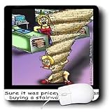 Londons Times Funny Music Cartoons - Led Zepellin Collectible, Buying A Stairway To Heaven - Mouse Pads