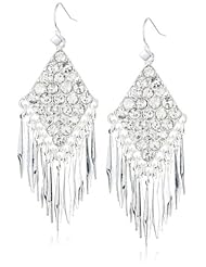 Steve Madden Pave Chandelier Drop Earrings