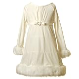 Baby Girls Clothing WHITE MARABOU Christmas Holiday Dress BONNIE JEAN 12-24M
