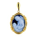 14K Yellow Gold New Arrival Oval Cameo Pendant