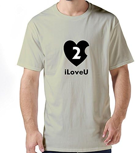 GZG Men's I Love U2 1 Cotton T-Shirt Natural XL