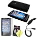 Black Silicone Case / Skin / Cover, LCD Screen Guard / Protector & Car Charger for Sony Ericsson Xperia X10