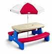 Little Tikes Easy Store Large Picnic Table with Umbrella