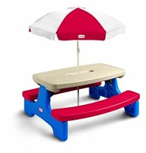 Little Tikes Easy Store Large Picnic Table with Umbrella