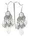 Beautiful Unique Jack E Ohs NYC Long Many-Leaf Charm Dangle Earrings with Silver Tone Comes Gift Boxed (Style2)