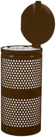 Landscape Waste Receptacles, 10 gal Perforated Coffee Gloss