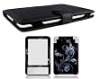 Bundle Monster Kindle 3/Kindle Keyboard Synthetic Leather Case Cover Jacket + Skin Art Decal Sticker + Screen Protector Ebook Accessories Combo - Fits Kindle 3 (aka Kindle Keyboard) Device ONLY (Released August 2010)