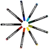 Pebeo Porcelaine 150 Assorted Bullet Tip Markers, 9-Pack