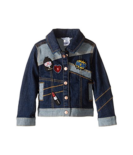 [マークジェイコブス] Little Marc Jacobs レディース Denim Jacket with Fancy Patches (Toddler/Little Kids) スーツ [並行輸入品]
