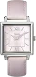 Timex Womens elegant square face pink leather strap watch - T2M832PF