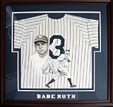 Babe Ruth Unsigned Framed Hand Painted Mitchell & Ness New York Yankees Jersey