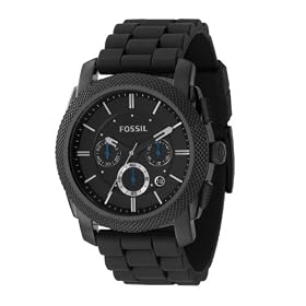 Fossil - FS4487 - Montre Homme - Quartz Analogique - Chronographe - Bracelet en Caoutchouc Noir