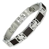 9MM Titanium Bracelet with Black Carbon Fiber Inlay 8