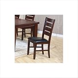 Dixon Side Chair with Black Cushion in Oak [Set of 2]
