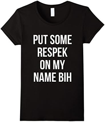 Women's Respek My Name T-shirt To Match Retro Air Jordans 11 12 13 Medium Black