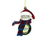 Pack of 4 NHL Washington Capitals Hockey Puck Snowman Christmas Ornaments 2.75"