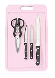 METRO 1500P CUTTING BOARD PP W/4PC CUTLERY SET