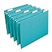 Smead Colored Hanging File Folder with Tab, 1/5-Cut Adjustable Tab, Letter Size, Teal, 25 per Box (64074) (Pack of 1)