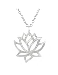 Sterling Silver Lotus Flower Necklace