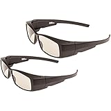 Passive 3D glasses, for LG, Panasonic, Vizio, Toshiba and all Passive 3D TVs & RealD 3D glasses (pack of 2)