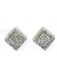 10KT White Gold 0.33 CTW Round Diamond Ladies Cluster Earrings