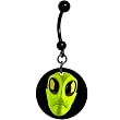 Big Eyed Alien Head Belly Ring