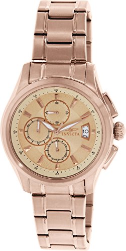 Invicta Men's 1485 Specialty Collection Chronograph Rose Dial 18k Rose Gold Ion-Plated Stainless Steel Watch
