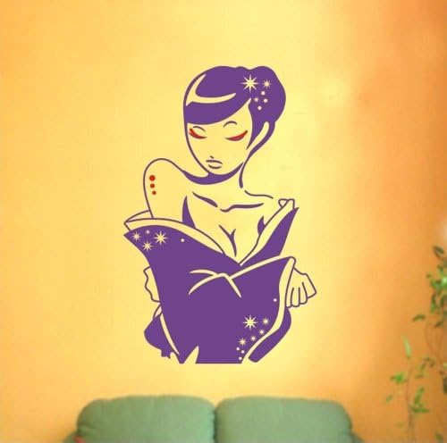 Purple Sexy Women Wall Sticker Decal Home Decor for Bed Room Living Room Entryway - S