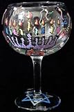 Hanukkah Happiness Design - Hand Painted -Grande Goblet - 17.5 oz.