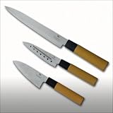 hochwertiges Asia Messerset 3 tlg. - Edelstahl