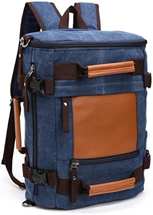 Fashion canvas bag / backpack / travel bag Shoulder Messenger / laptop bag Leisure-Navy blue